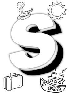 Letter S coloring Page