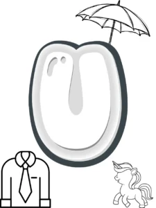 Alphabet coloring page U