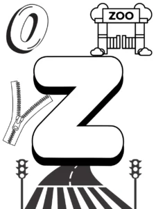 Alphabet Z coloring page