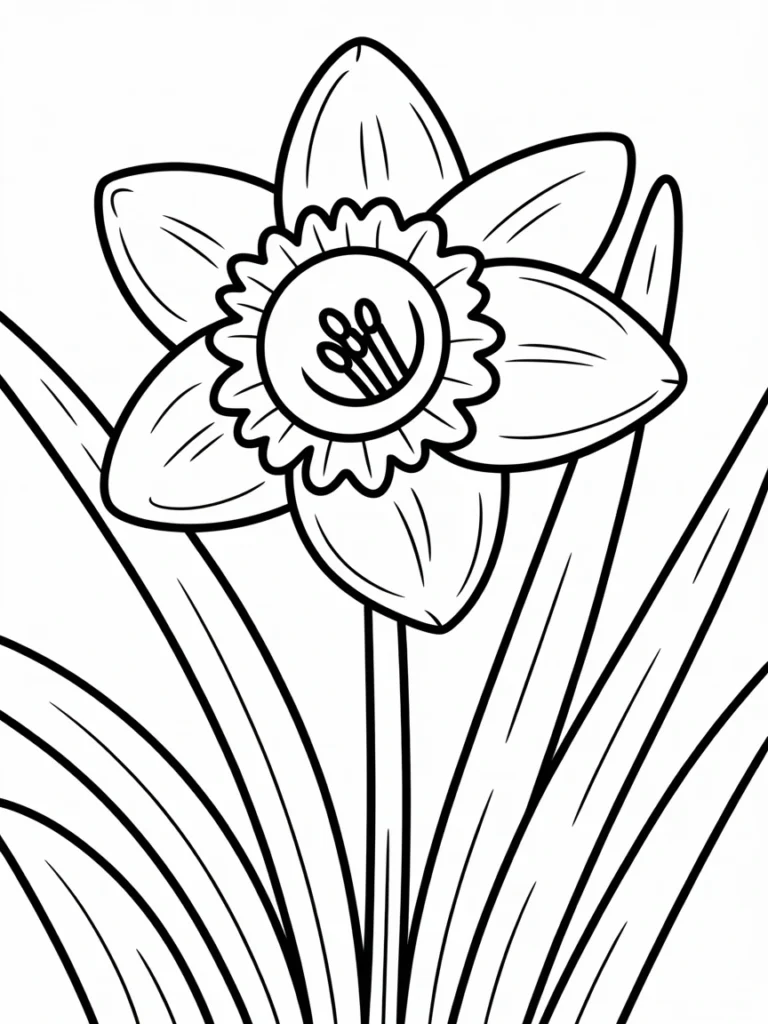 Daffodil coloring page