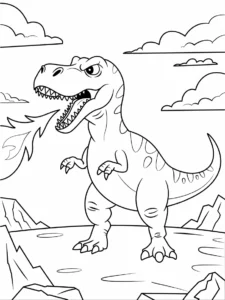 t rex dinosaur coloring pages