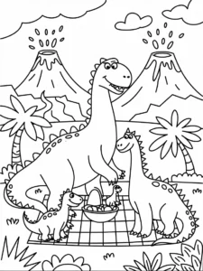 Dinosaur coloring for kids