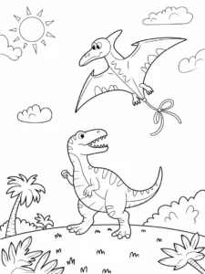 dinosaur coloring sheets​