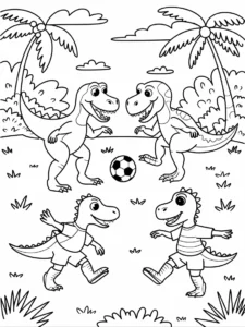 dinosaur color page