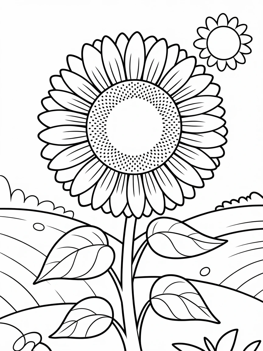 Sunflower coloring page